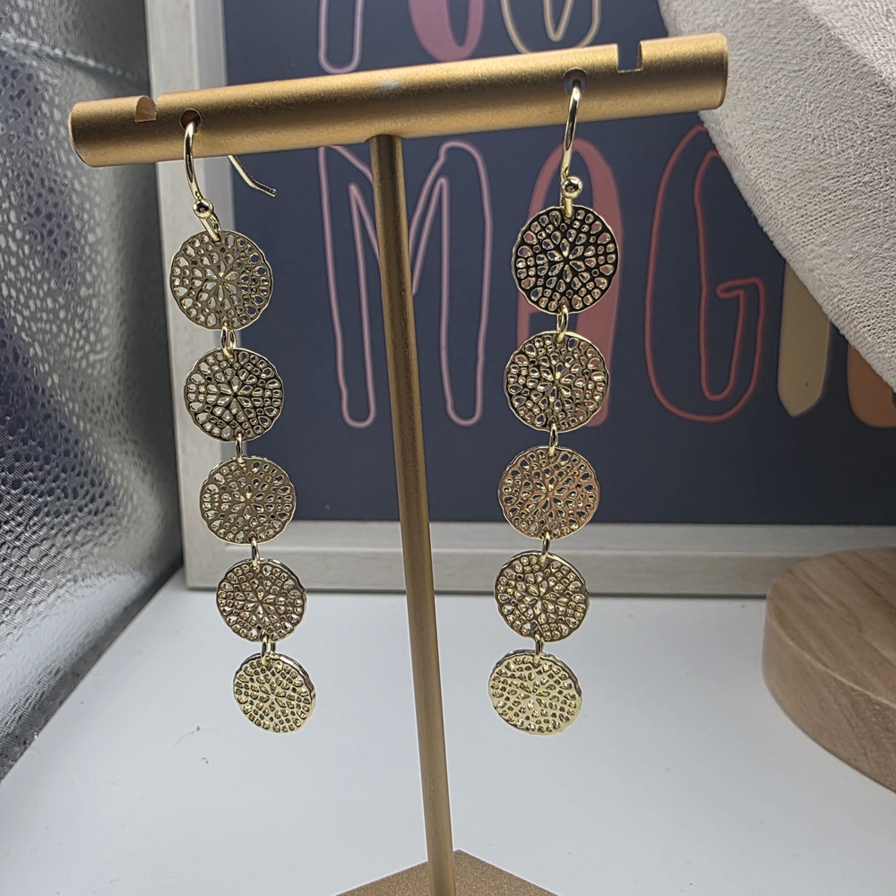 Dangle Earrings Gold- Plated (1184)
